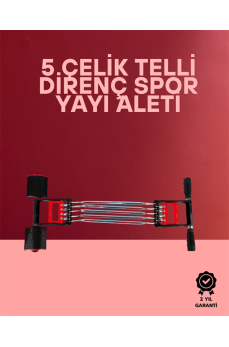 Ayarlanabilir Elastik Yaylı Ergonomik Tasarımlı Kas Güçlendirme Seti