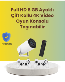TÇift Kollu Tasarımlı Kablosuz Projeksiyon – 4K, 10.000 Oyun ve Smart App Desteği