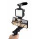 Telefon Tutucu Mini Mikrofonlu Tripod Vlog Çekim Video
