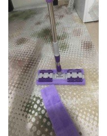 Teleskobik Cam Yer Tavan Silme - İstediğin Bezi Tak Kullan - 4 Mandallı -Yedek Bezli Mop Seti