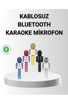 Bluetooth Karaoke Mikrofon – Yüksek Ses Kalitesi, Yankı Efektli, Uzun Ömürlü Pil