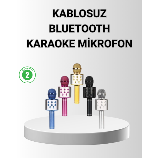 Bluetooth Karaoke Mikrofon – Yüksek Ses Kalitesi, Yankı Efektli, Uzun Ömürlü Pil Bluetooth Karaoke Mikrofon – Yüksek Ses Kalitesi, Yankı Efektli, Uzun Ömürlü Pil