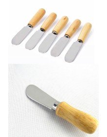 Tereyağı Bıçağı - Mini Spatula Ahşap Saplı 6 Adet