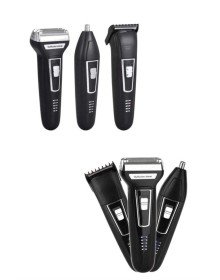 Tıraş Makinesi 3 Başlıklı T Başlıklı Hassas Ciltlere Özel Saç Sakal Vücut Kulak ve Burun