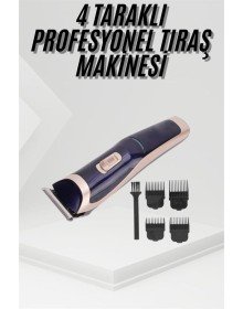 Tıraş Makinesi 4 Başlıklı Paslanmaz Çelik Bıçaklı Tüm Saç Tiplerine Uygun