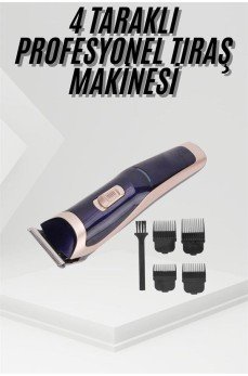 Tıraş Makinesi 4 Başlıklı Paslanmaz Çelik Bıçaklı Tüm Saç Tiplerine Uygun Tıraş Makinesi 4 Başlıklı Paslanmaz Çelik Bıçaklı Tüm Saç Tiplerine Uygun