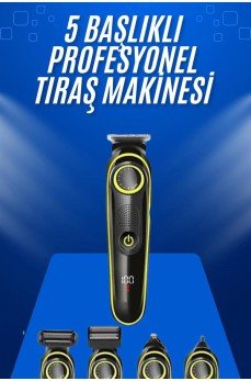 Tıraş Makinesi Şarjlı 5 Başlıklı Burun ve Kulak Temizleme