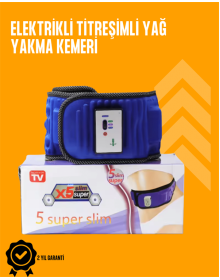 Titreşimli Masaj ve Zayıflama Kemeri – 5 Motor, 20 Mıknatıs, Ayarlanabilir Hız