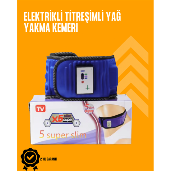 Titreşimli Masaj ve Zayıflama Kemeri – 5 Motor, 20 Mıknatıs, Ayarlanabilir Hız