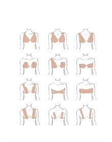 Toparlayıcı Göğüs Bandı Şekillendirici Ten Rengine Uygun Esnek Hassas Ciltlere Uygun