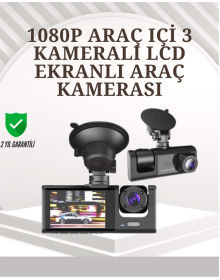 TA-01 1080P Ön 720P Arka ve İç Kamera Sistemli DVR