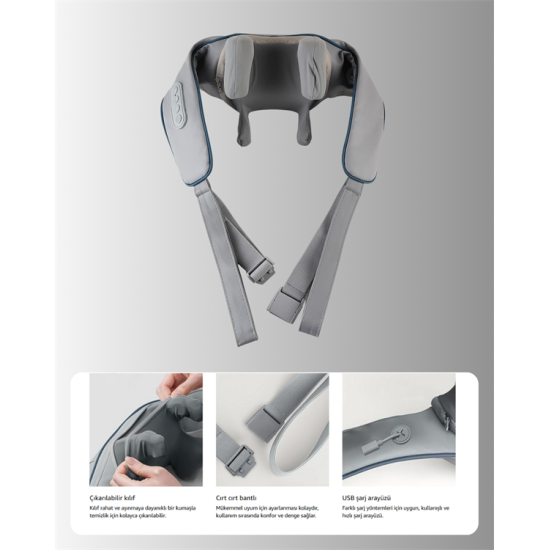 VNB-01 U Tipi Ergonomik Boyun Masaj Cihazı
