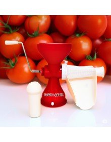 Tuğra Plastik El Tipi Biber, Domates Püre ve Salça Makinesi – Metal Çevirme Kollu