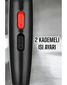 Tüm Saç Tiplerine Uygun, İki Kademeli Hız Ayarlı Fön Makinesi