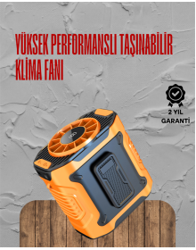 Turbo Mini Fan – Dijital Ekranlı, Sessiz & Şarjlı Serinlik!