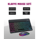 Türkçe Q Klavye Düzenli RGB Kablosuz Klavye Mouse Set Türkçe Q Klavye Düzenli RGB Kablosuz Klavye Mouse Set