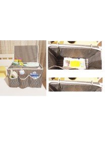 Tutturma Aparatlı Bebek Beşik Başucu Düzenleyici Kapaklı 5 Bölmeli Organizer