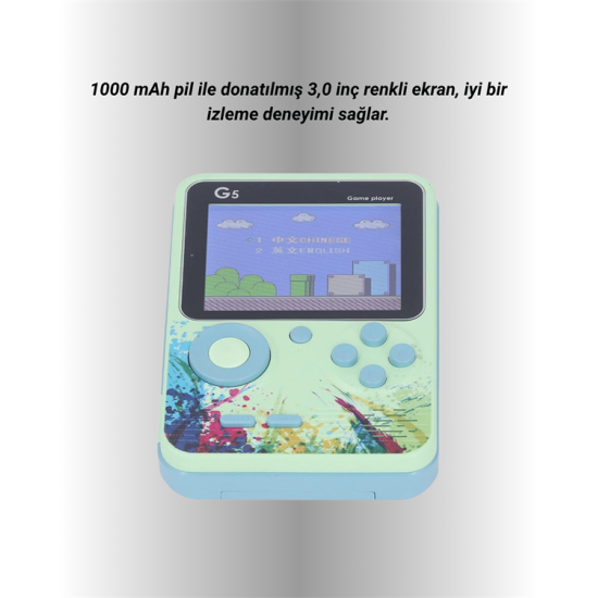 TV Bağlantılı 500 Oyunlu Mini Gameboy Konsol
