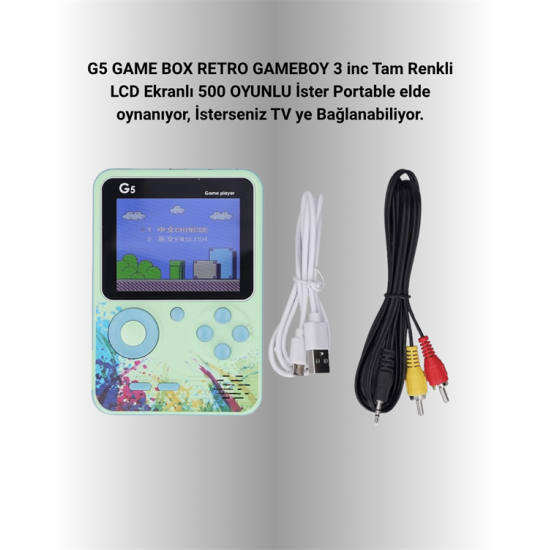 TV Bağlantılı 500 Oyunlu Mini Gameboy Konsol