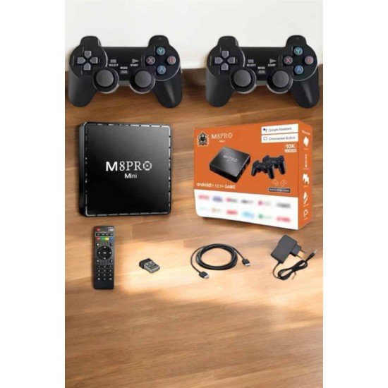 TV Box Çift Oyun Kollu 10000 Oyunlu Atari