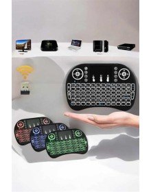 TV Uyumlu Mini Klavye Q Klavye Işıklı Tüm Cihazlara Uyumlu