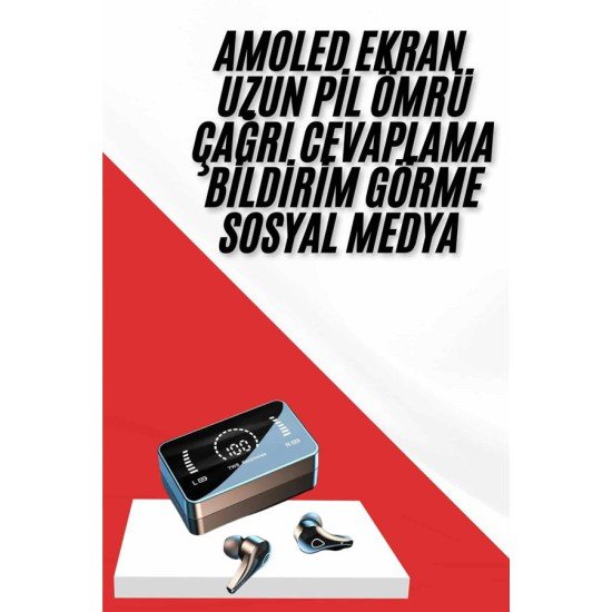 TWS Bluetooth Kulaklık Aynalı Kulaklık Dijital Göstergeli Dokunmatik Kontrol TWS Bluetooth Kulaklık Aynalı Kulaklık Dijital Göstergeli Dokunmatik Kontrol