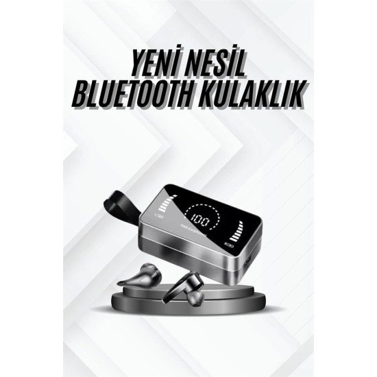 TWS Bluetooth Kulaklık Kablosuz Uzun Pil Ömrü Dijital Göstergeli Powerbank