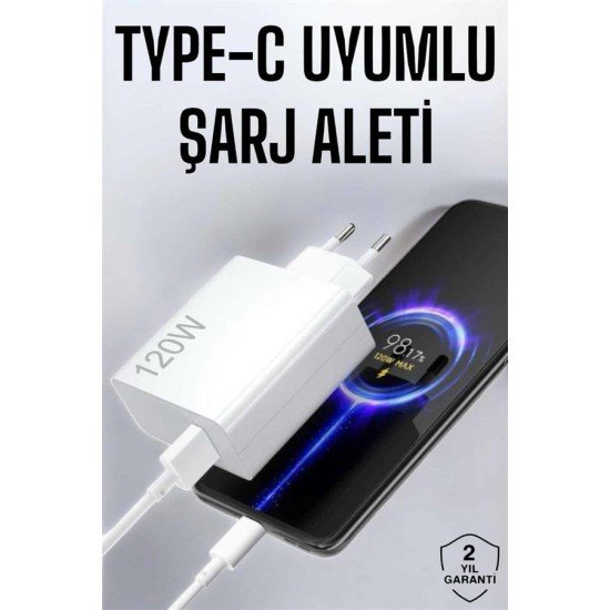 Type-C 120W Şarj Aleti Hızlı Şarj Turbo