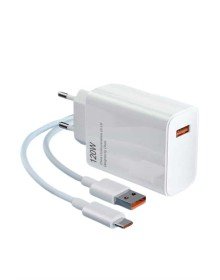 Type C Yüksek Hızlı Şarj Aleti Beyaz 120W Ultra Uzun Ömürlü