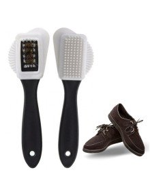 Üç Taraflı Taşınabilir Süet Bot Ayakkabı Temizleme Bakım Fırçası