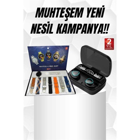 Ucuz Kaliteli Yeni Nesil 7 Kordonlu Akıllı Saat ve Kablosuz Bluetooth Kulaklık ANC Özelliği Ucuz Kaliteli Yeni Nesil 7 Kordonlu Akıllı Saat ve Kablosuz Bluetooth Kulaklık ANC Özelliği