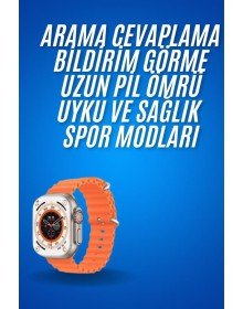 Ultra Akıllı Saat 49 Mm Çift Kordonlu Arama Cevaplama Bluetooth Bağlantılı