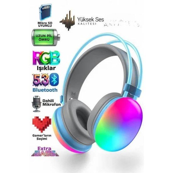 Unısex Yüksek Ses Kaliteli Yumuşak Kılıflı Kablosuz Kulak Üstü Bluetooth Kulaklık