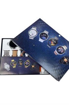 Unısex Yuvarlak Ekranlı 7 Kordonlu Akıllı Saat GPS Destekli Çoklu Kordon Seçeneği