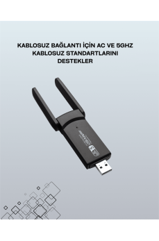 USB 3.0 Wireless Adaptör – 2.4GHz & 5GHz Destekli