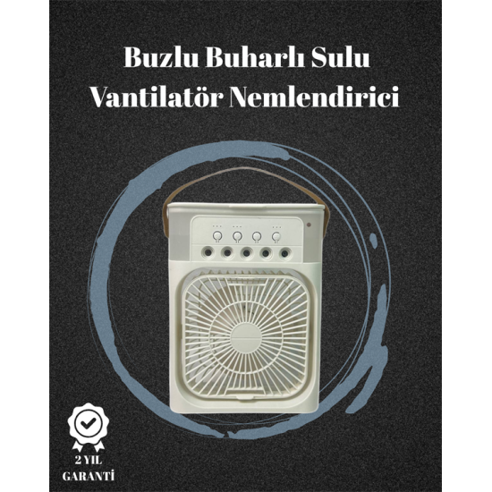 USB Bağlantılı 3'ü 1 Arada Nemlendirici Mini Klima Fan | 7 Renk Işıklı USB Bağlantılı 3'ü 1 Arada Nemlendirici Mini Klima Fan | 7 Renk Işıklı