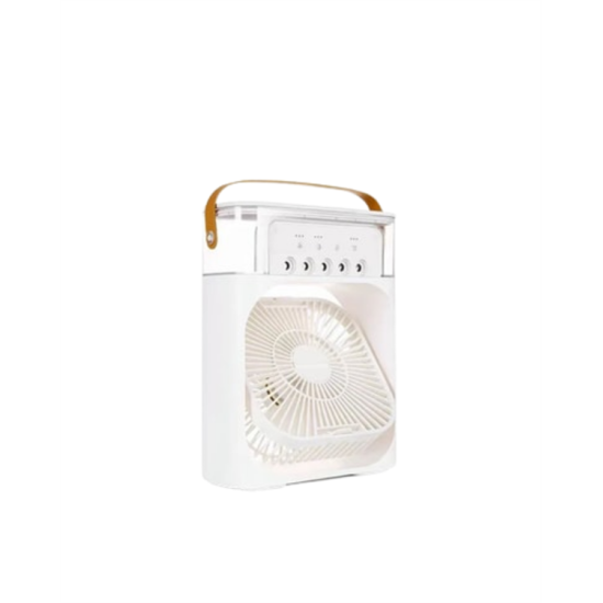 Mini Klima Fan | USB'li, 7 Renk Gece Işığı, 3'ü 1 Arada Fonksiyon