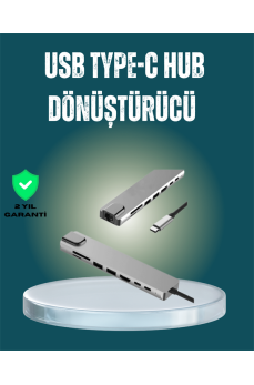 USB‑C Çoklu Bağlantı Merkezi – 5 Gbps, 100‑240 V, Sağlam Eloksal Tasarım