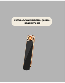 USB Şarjlı Alevsiz Elektronik Çakmak – Rüzgara Dayanıklı, Gazsız, Güvenli Kullanım