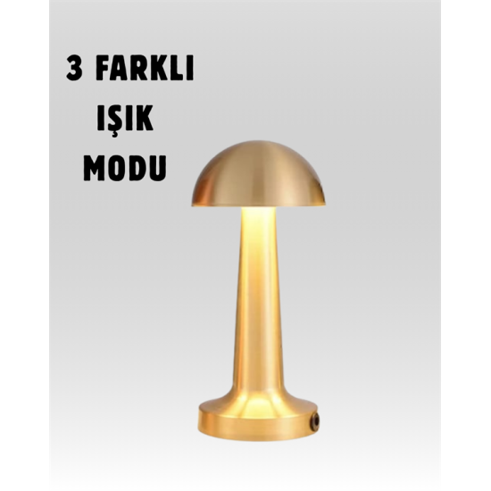 USB Şarjlı Dokunmatik LED Masa Lambası – 3 Renk Modu & Dimmer USB Şarjlı Dokunmatik LED Masa Lambası – 3 Renk Modu & Dimmer
