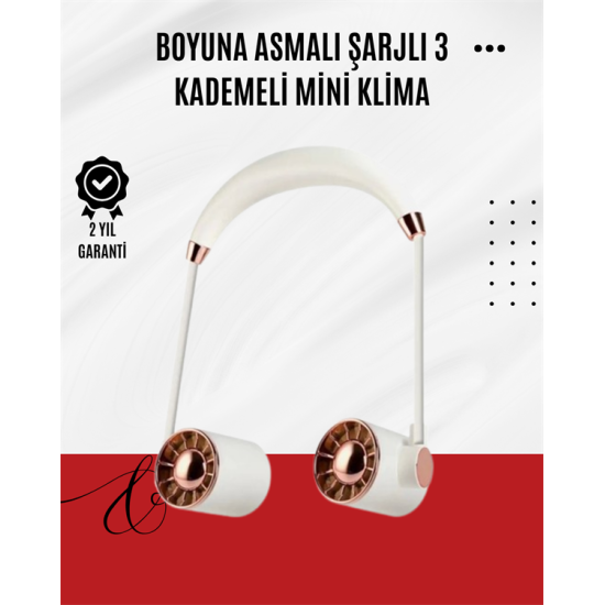 USB Şarjlı Katlanabilir Boyun Fanı | 3 Kademeli, Sessiz ve Taşınabilir Tasarım USB Şarjlı Katlanabilir Boyun Fanı | 3 Kademeli, Sessiz ve Taşınabilir Tasarım