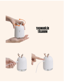 USB Şarjlı Mini USB Nemlendirici LED Işıklı Masaüstü Cihaz