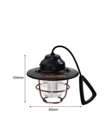 4 Fonksiyonlu Dekoratif Kamp Lambası – Tungsten Ampul, USB Çıkışlı