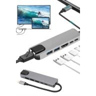 Usb Type-c Hub Dönüştürücü Çevirici Çoklayıcı Macbook Çevirici 8 Portlu Usb Type-c Hub Dönüştürücü Çevirici Çoklayıcı Macbook Çevirici 8 Portlu