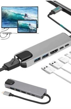 Usb Type-c Hub Dönüştürücü Çevirici Çoklayıcı Macbook Çevirici 8 Portlu