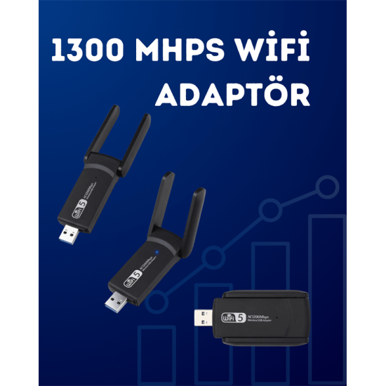 USB WiFi Adaptör – 1200 Mbps Hız