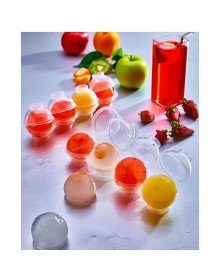 Üstten Doldurmalı Yatay 4 Bölmeli  Küre Buz Topu Kalıbı -  Yuvarlak Buz Topu Yapma Aparatı