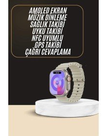 Uyku ve Sağlık Takibi Yapabilen GPS Uyumlu Plastik Kordonlu Akıllı Saat