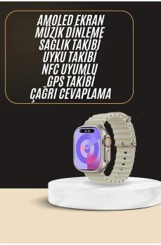 Uyku ve Sağlık Takibi Yapabilen GPS Uyumlu Plastik Kordonlu Akıllı Saat