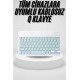 Uyumlu Kablosuz Bluetooth Şarj Edilebilir Mini Q Klavye